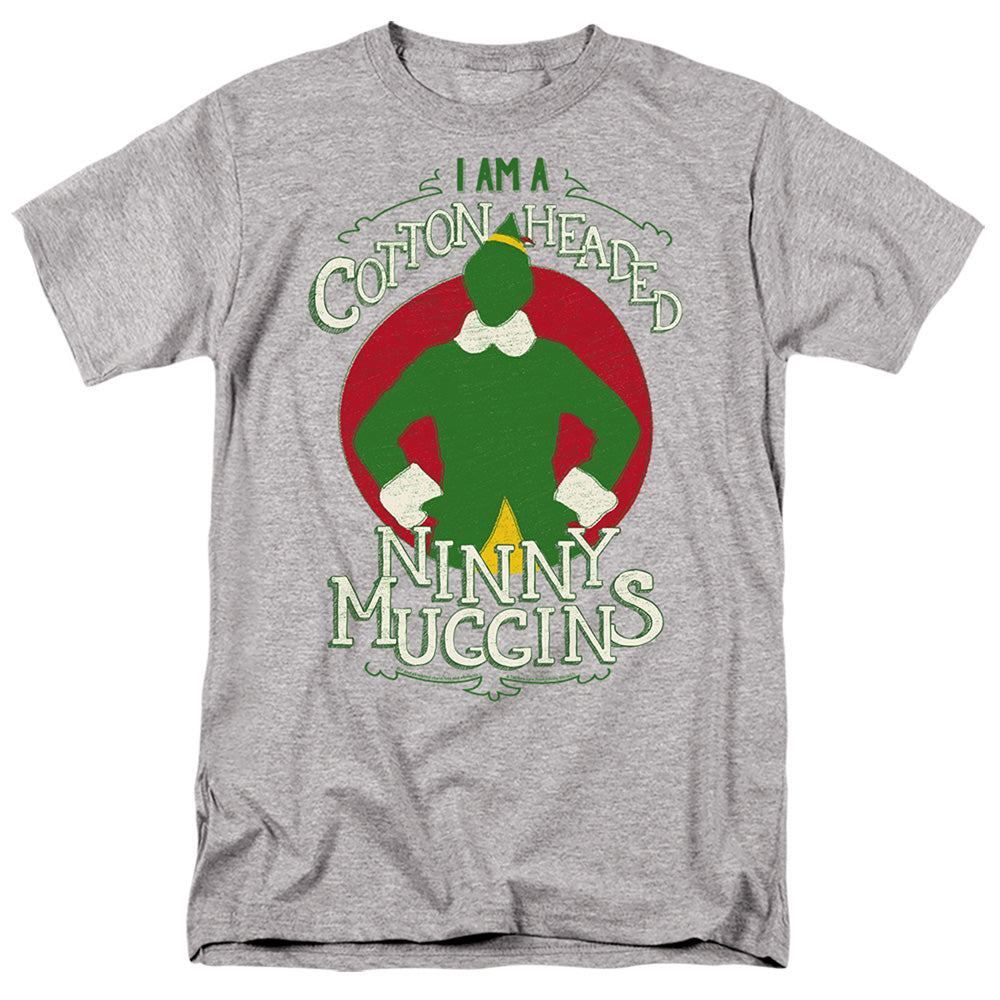 AN OFFCIALLY LICENSED ELF COTTON HEADED MEN'S REGULAR FIT T-SHIRT ATHLETIC HEATHER
