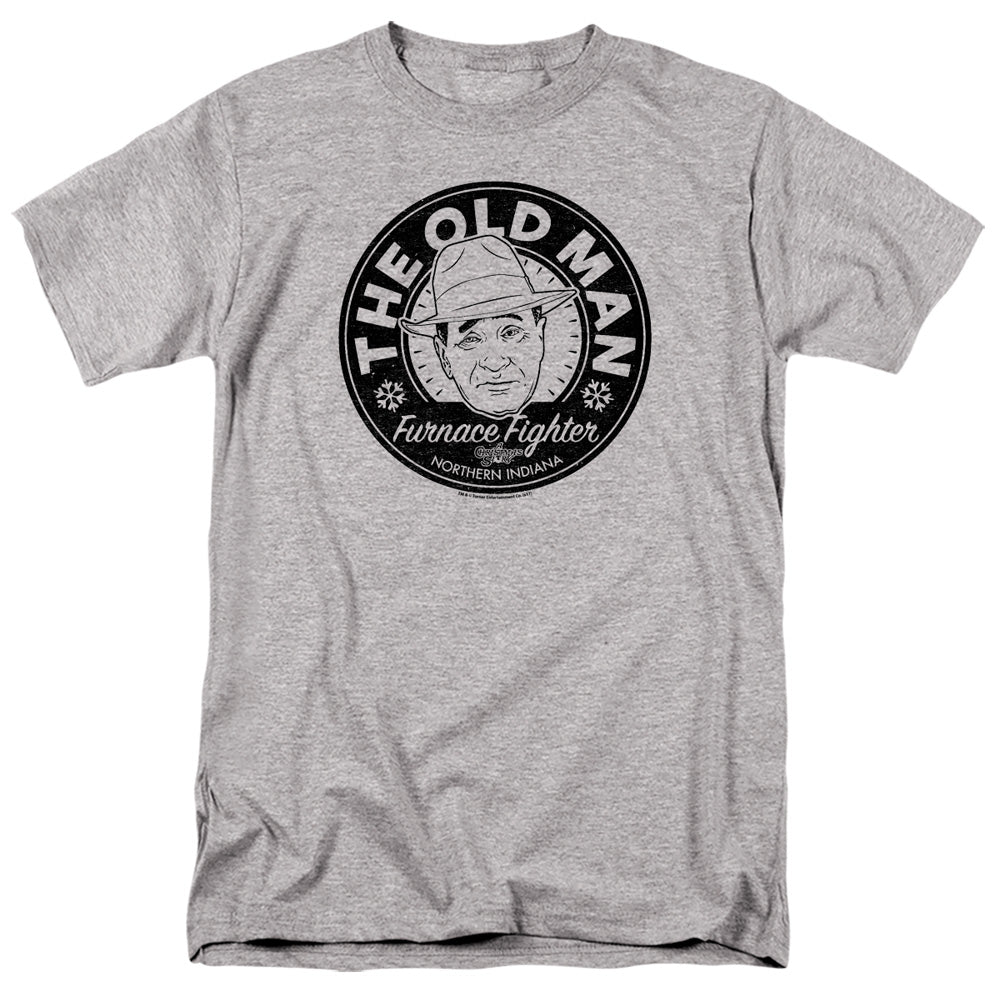 AN OFFCIALLY LICENSED A CHRISTMAS STORY THE OLD MAN MEN'S REGULAR FIT T-SHIRT ATHLETIC HEATHER