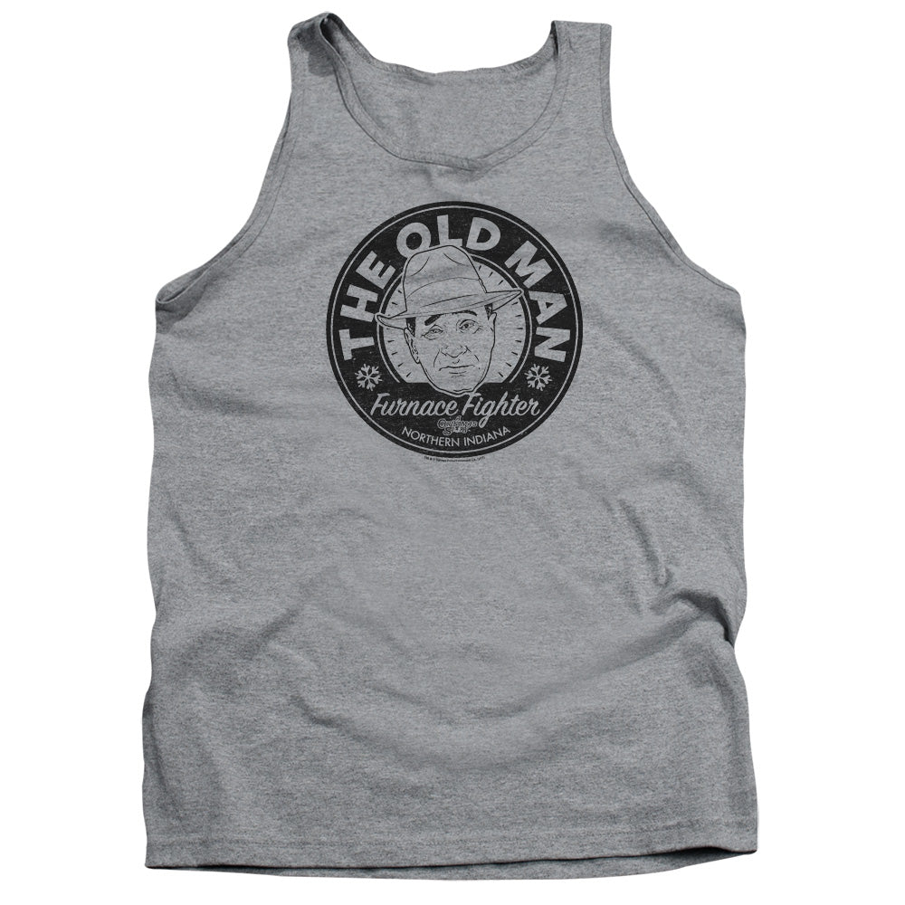 AN OFFCIALLY LICENSED A CHRISTMAS STORY THE OLD MAN ADULT UNISEX TANK TOP ATHLETIC HEATHER