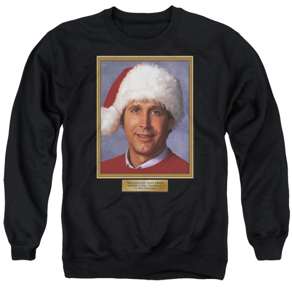 AN OFFCIALLY LICENSED CHRISTMAS VACATION HALLELUJAH ADULT UNISEX CREWNECK SWEATSHIRT BLACK