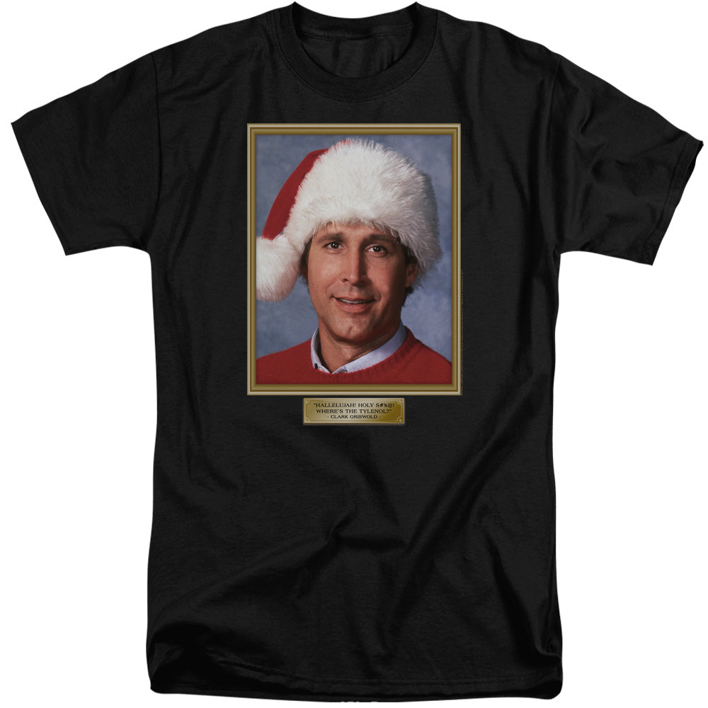 AN OFFCIALLY LICENSED CHRISTMAS VACATION HALLELUJAH MEN'S TALL FIT T-SHIRT BLACK