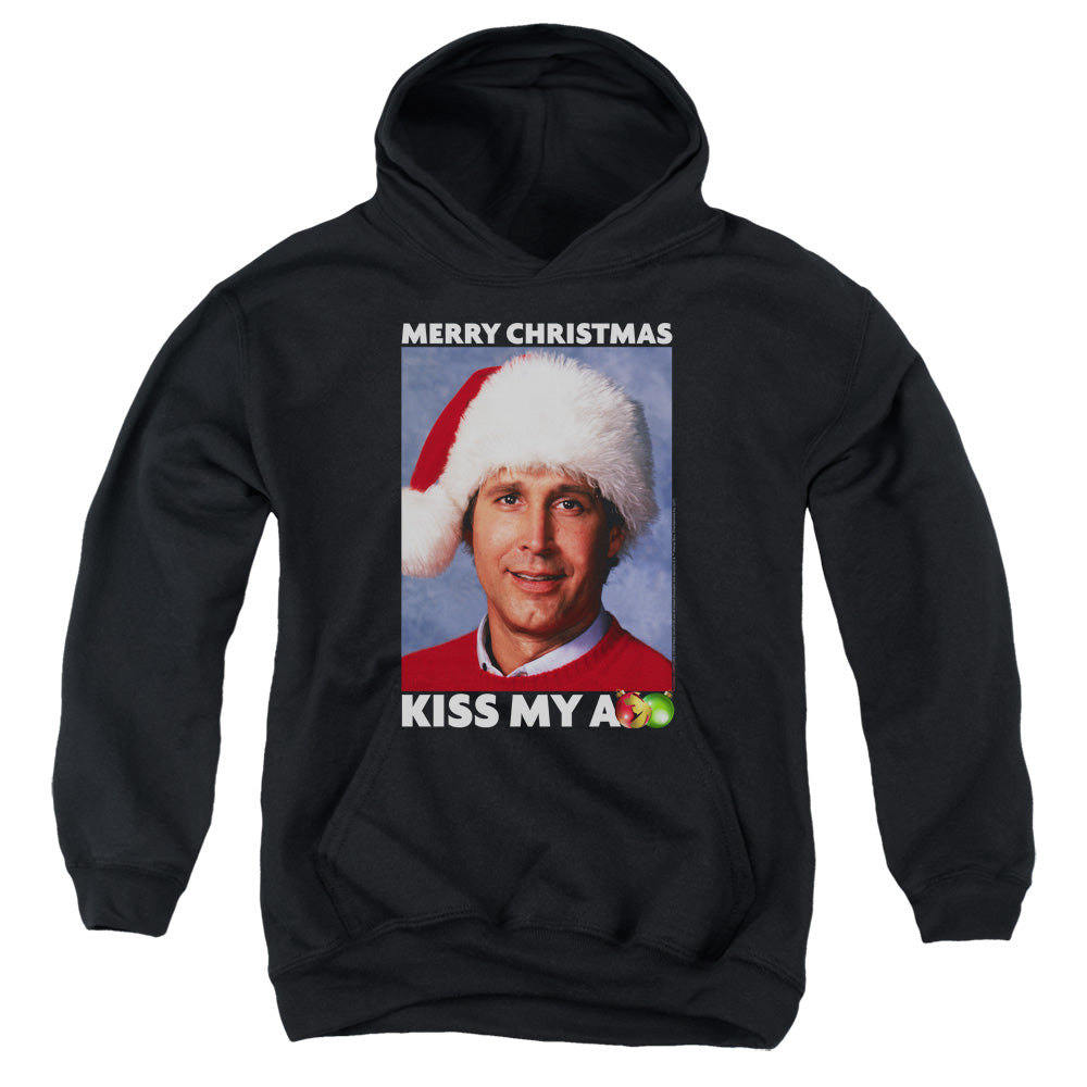 AN OFFCIALLY LICENSED CHRISTMAS VACATION MERRY KISS YOUTH HOODIE BLACK
