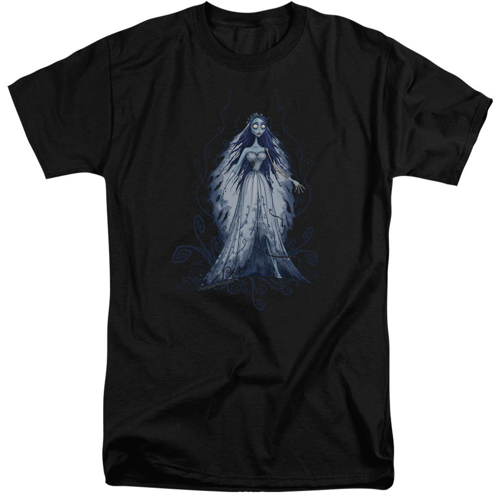 AN OFFCIALLY LICENSED CORPSE BRIDE VINES MEN'S TALL FIT T-SHIRT BLACK