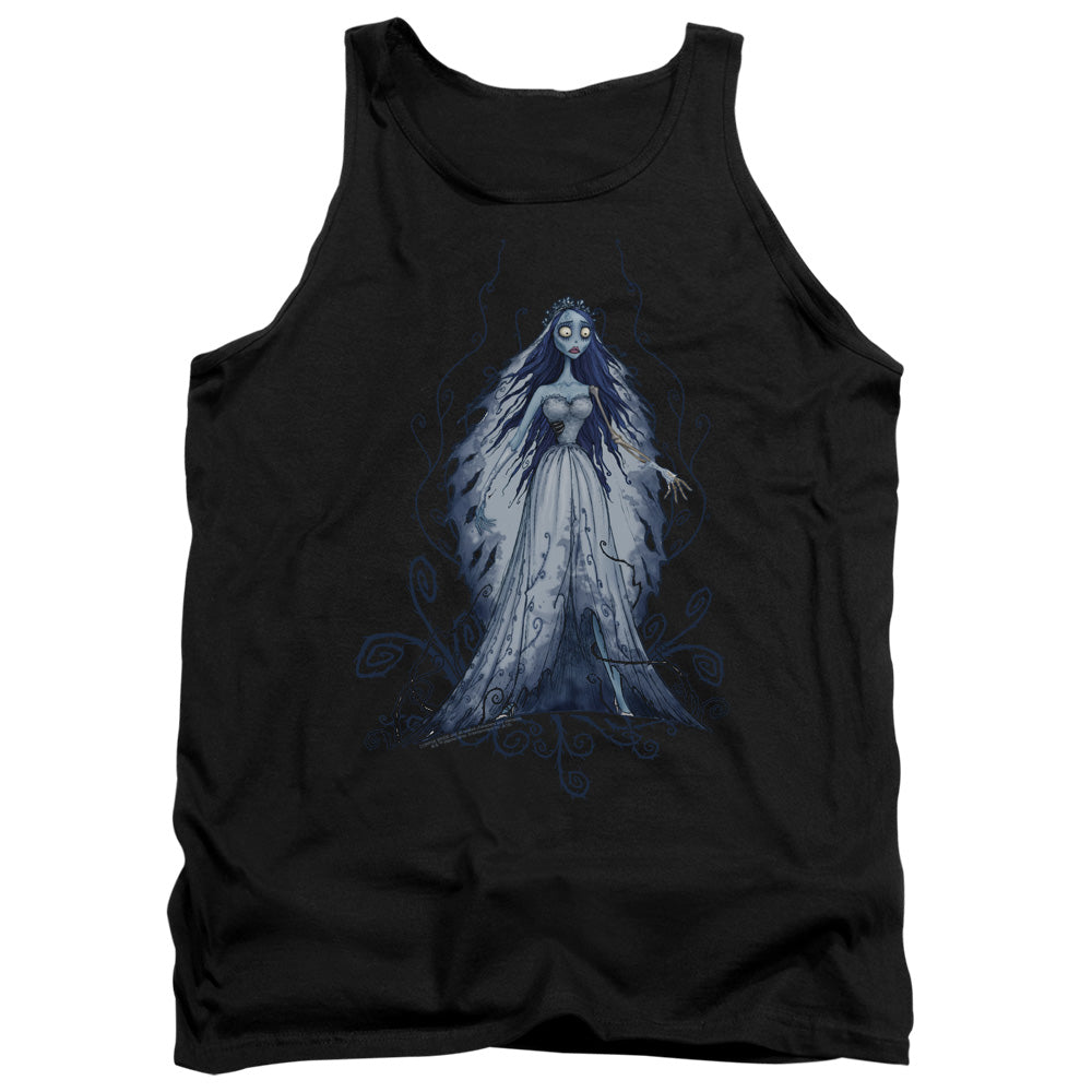 AN OFFCIALLY LICENSED CORPSE BRIDE VINES ADULT UNISEX TANK TOP BLACK