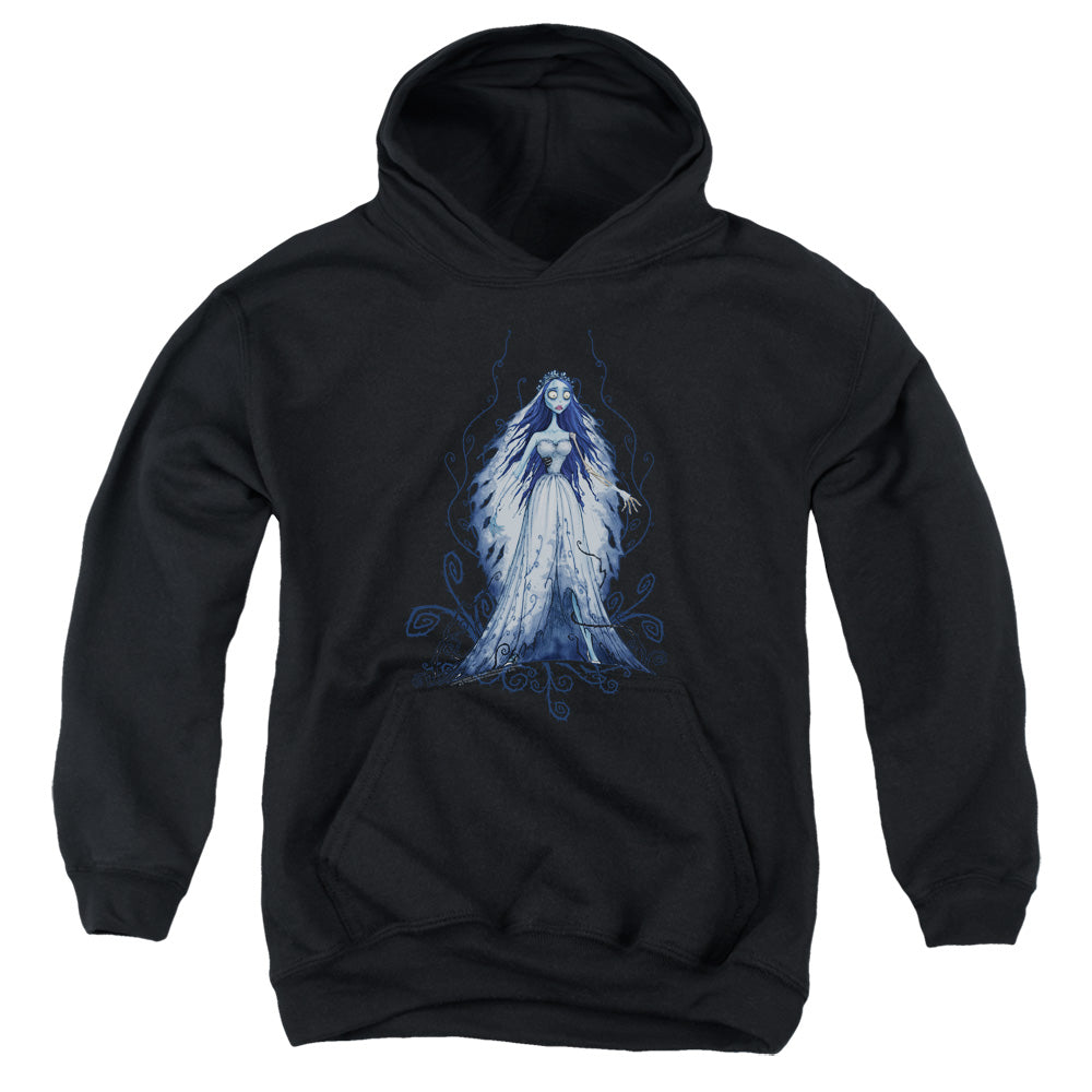 AN OFFCIALLY LICENSED CORPSE BRIDE VINES YOUTH HOODIE BLACK