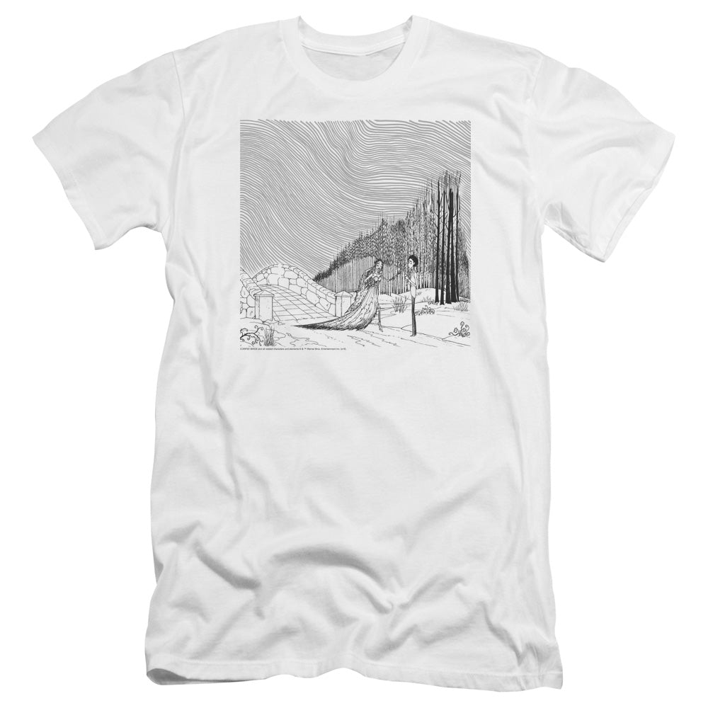 AN OFFCIALLY LICENSED CORPSE BRIDE MY DARLING MEN'S PREMIUM SLIM FIT T-SHIRT WHITE