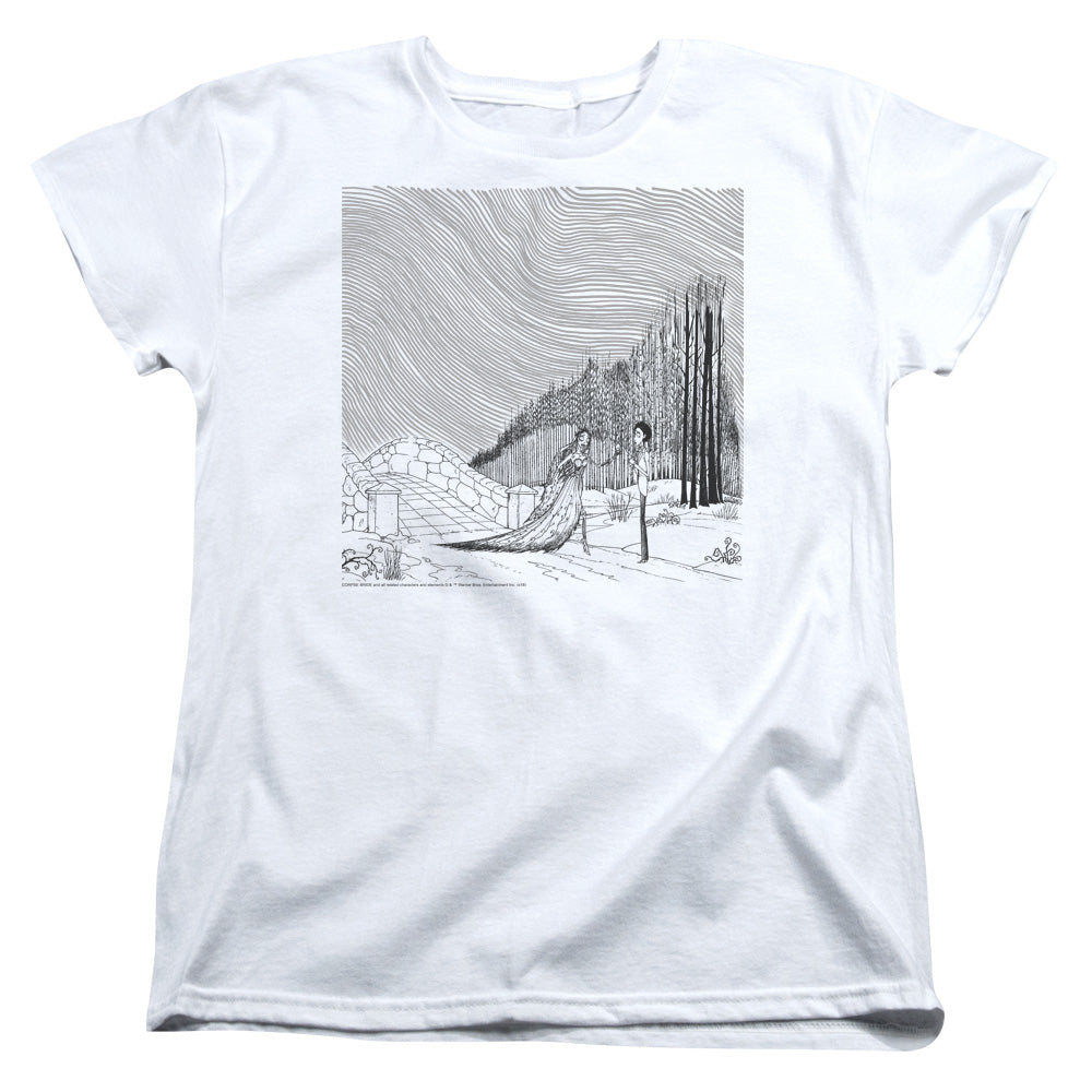 AN OFFCIALLY LICENSED CORPSE BRIDE MY DARLING WOMEN'S REGULAR FIT T-SHIRT WHITE