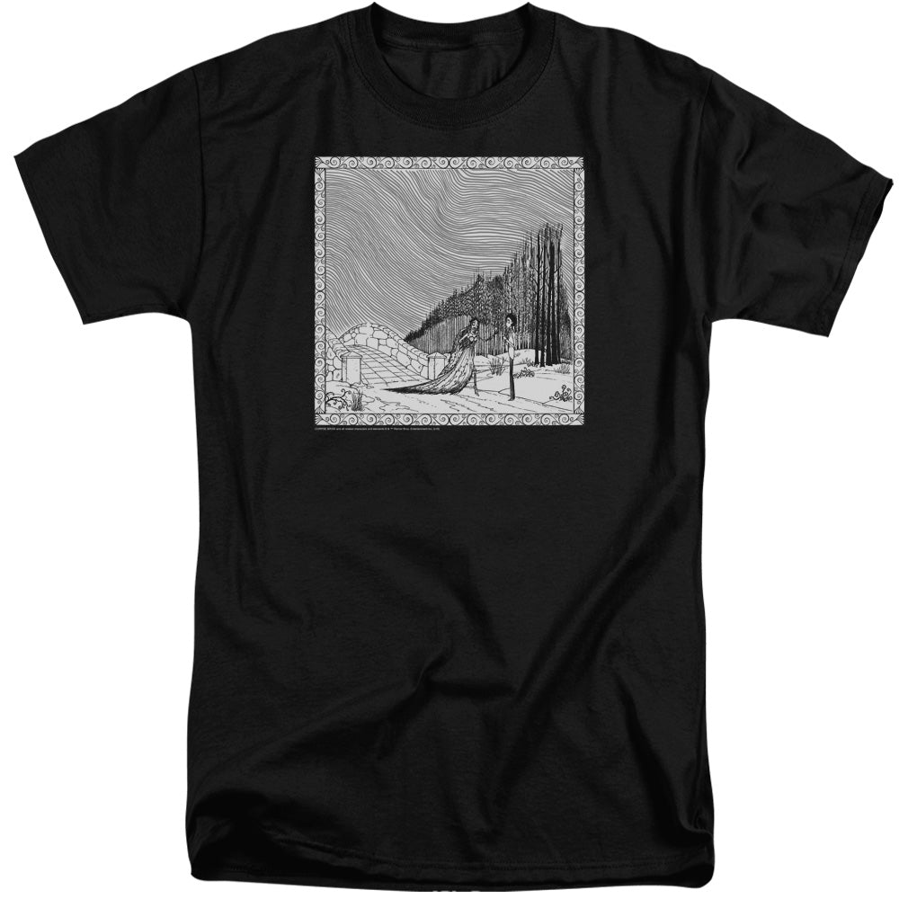 AN OFFCIALLY LICENSED CORPSE BRIDE MY DARLING MEN'S TALL FIT T-SHIRT BLACK