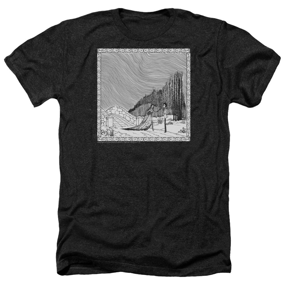 AN OFFCIALLY LICENSED CORPSE BRIDE MY DARLING MEN'S HEATHER T-SHIRT CHARCOAL