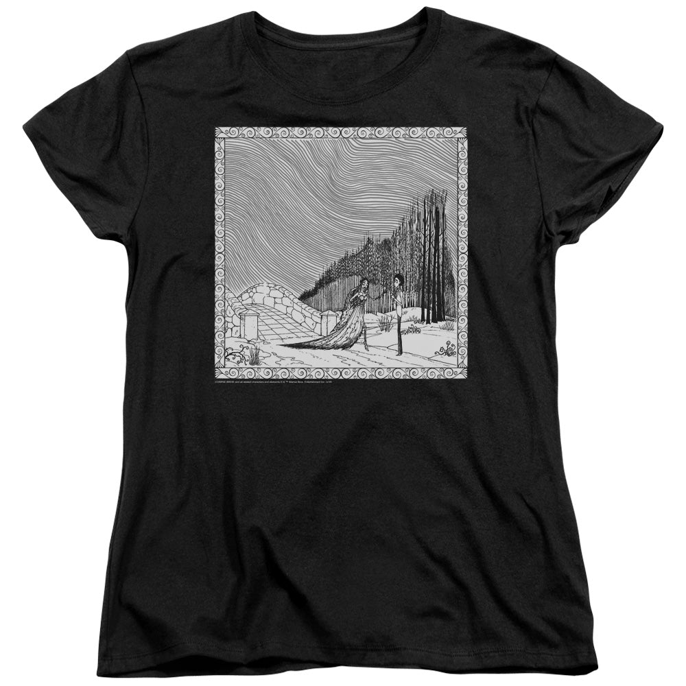 AN OFFCIALLY LICENSED CORPSE BRIDE MY DARLING WOMEN'S REGULAR FIT T-SHIRT BLACK