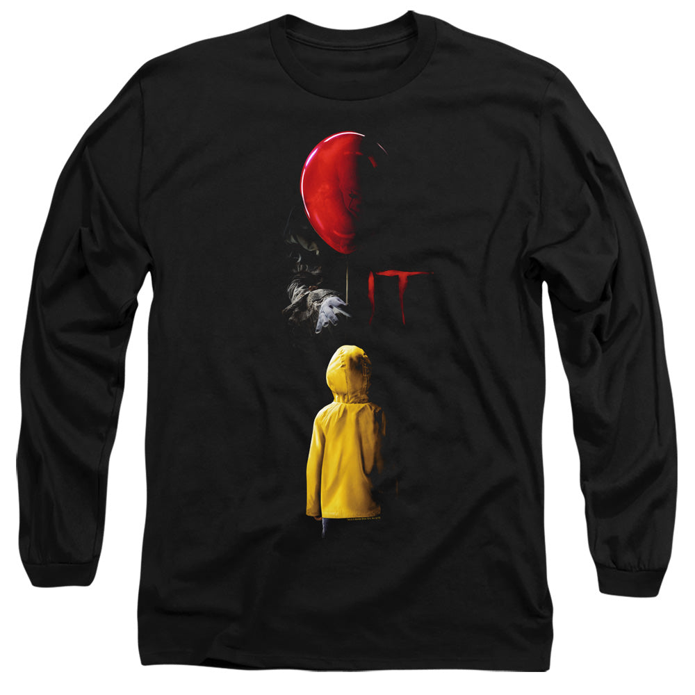 AN OFFCIALLY LICENSED IT 2017 RED BALLOON MEN'S LONG SLEEVE T-SHIRT BLACK