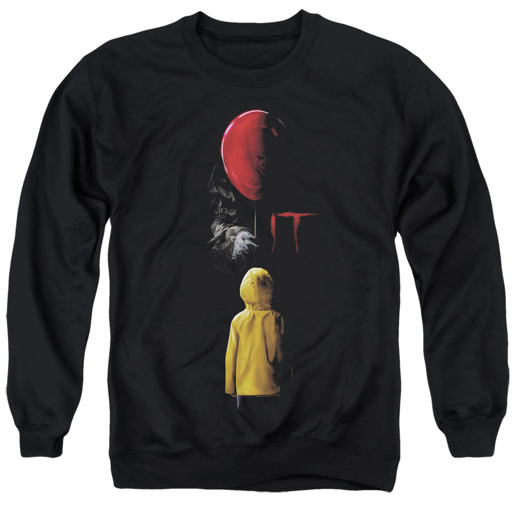 AN OFFCIALLY LICENSED IT 2017 RED BALLOON ADULT UNISEX CREWNECK SWEATSHIRT BLACK