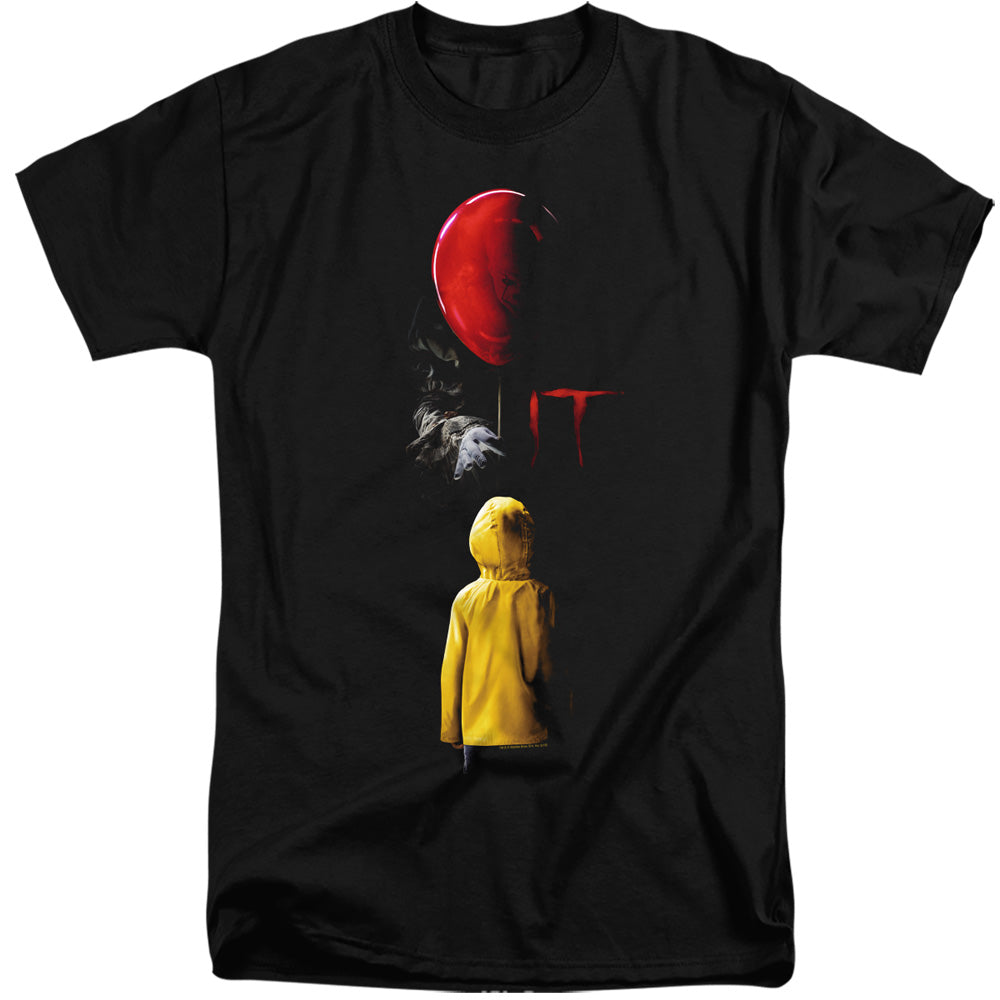 AN OFFCIALLY LICENSED IT 2017 RED BALLOON MEN'S TALL FIT T-SHIRT BLACK