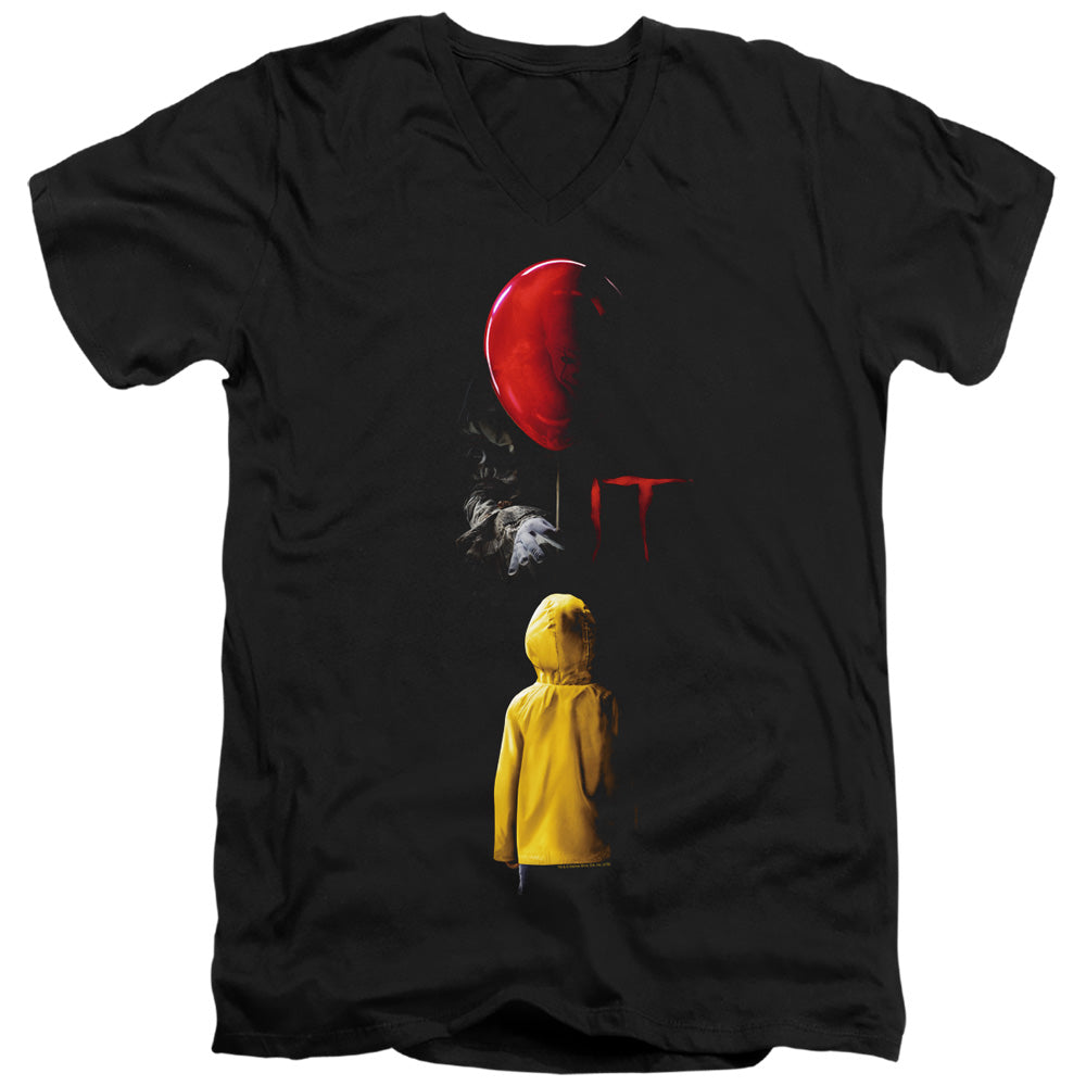 AN OFFCIALLY LICENSED IT 2017 RED BALLOON MEN'S V-NECK T-SHIRT BLACK