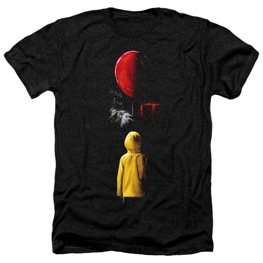 AN OFFCIALLY LICENSED IT 2017 RED BALLOON MEN'S HEATHER T-SHIRT CHARCOAL