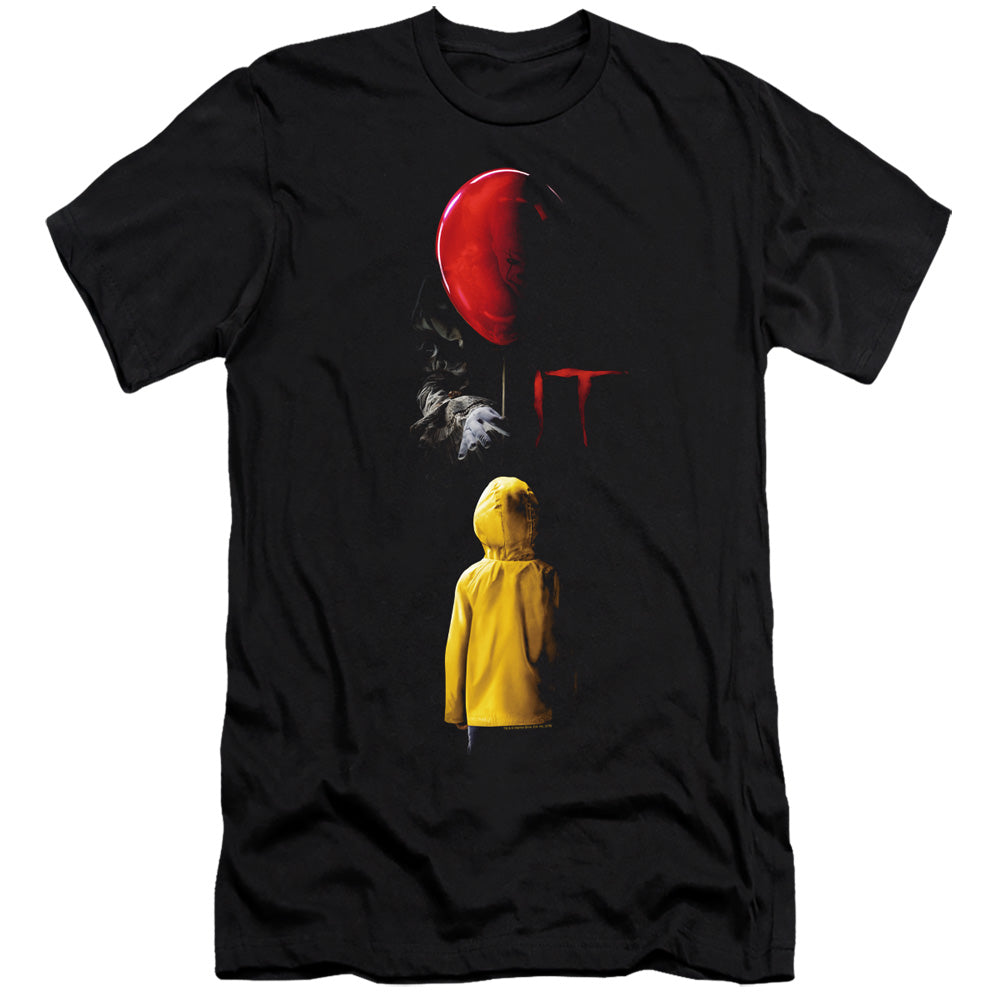 AN OFFCIALLY LICENSED IT 2017 RED BALLOON MEN'S PREMIUM SLIM FIT T-SHIRT BLACK