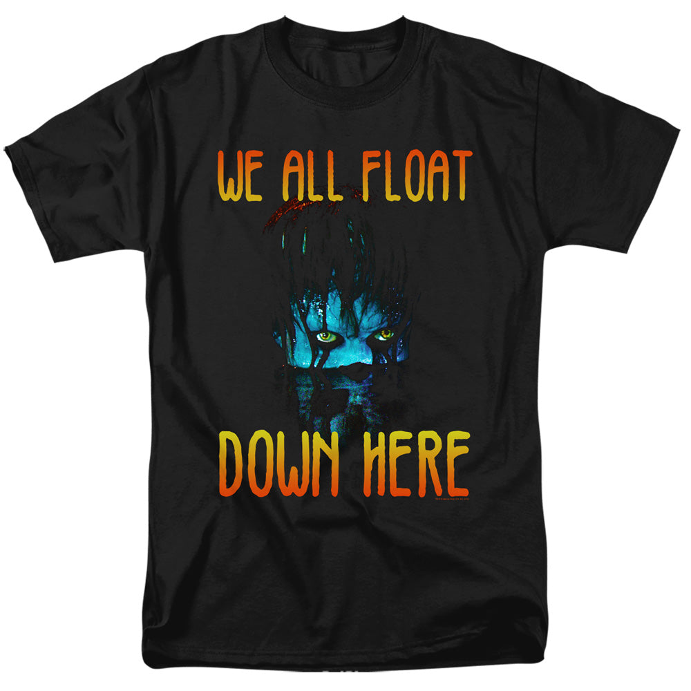 AN OFFCIALLY LICENSED IT 2017 WE ALL FLOAT DOWN HERE MEN'S REGULAR FIT T-SHIRT BLACK