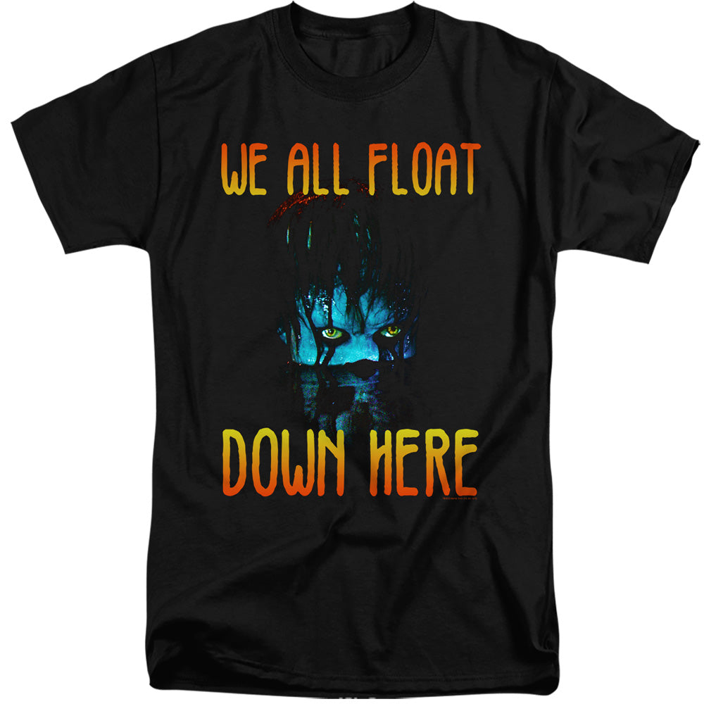 AN OFFCIALLY LICENSED IT 2017 WE ALL FLOAT DOWN HERE MEN'S TALL FIT T-SHIRT BLACK