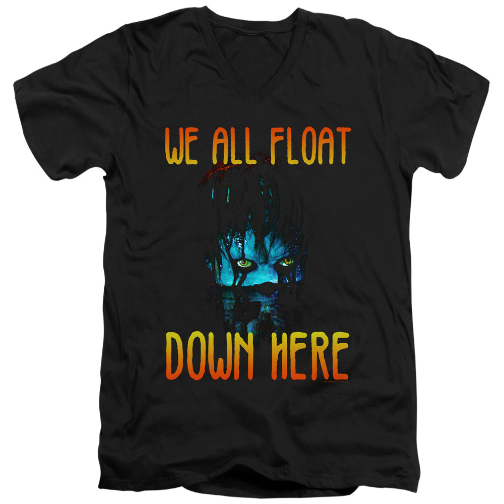 AN OFFCIALLY LICENSED IT 2017 WE ALL FLOAT DOWN HERE MEN'S V-NECK T-SHIRT BLACK