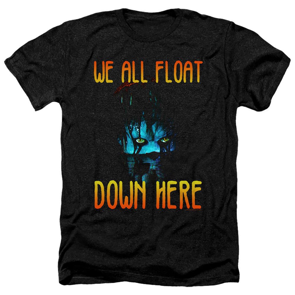 AN OFFCIALLY LICENSED IT 2017 WE ALL FLOAT DOWN HERE MEN'S HEATHER T-SHIRT CHARCOAL