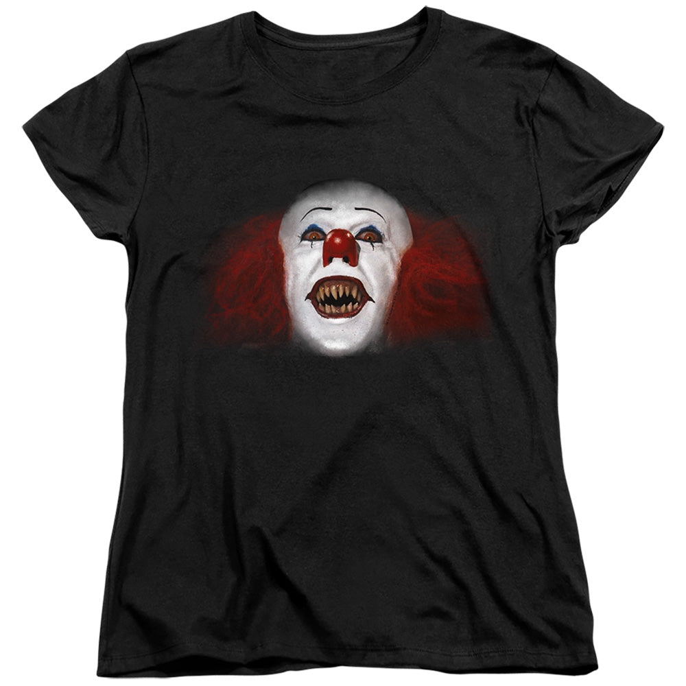 AN OFFCIALLY LICENSED IT 1990 EVERY NIGHTMARE YOUVE EVER WOMEN'S REGULAR FIT T-SHIRT BLACK