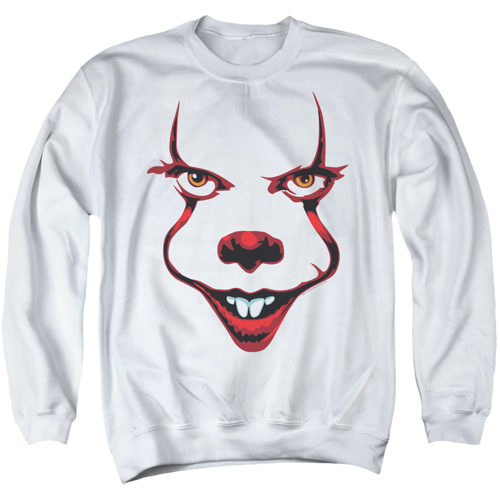 AN OFFCIALLY LICENSED IT 2019 SMILE ADULT UNISEX CREWNECK SWEATSHIRT WHITE