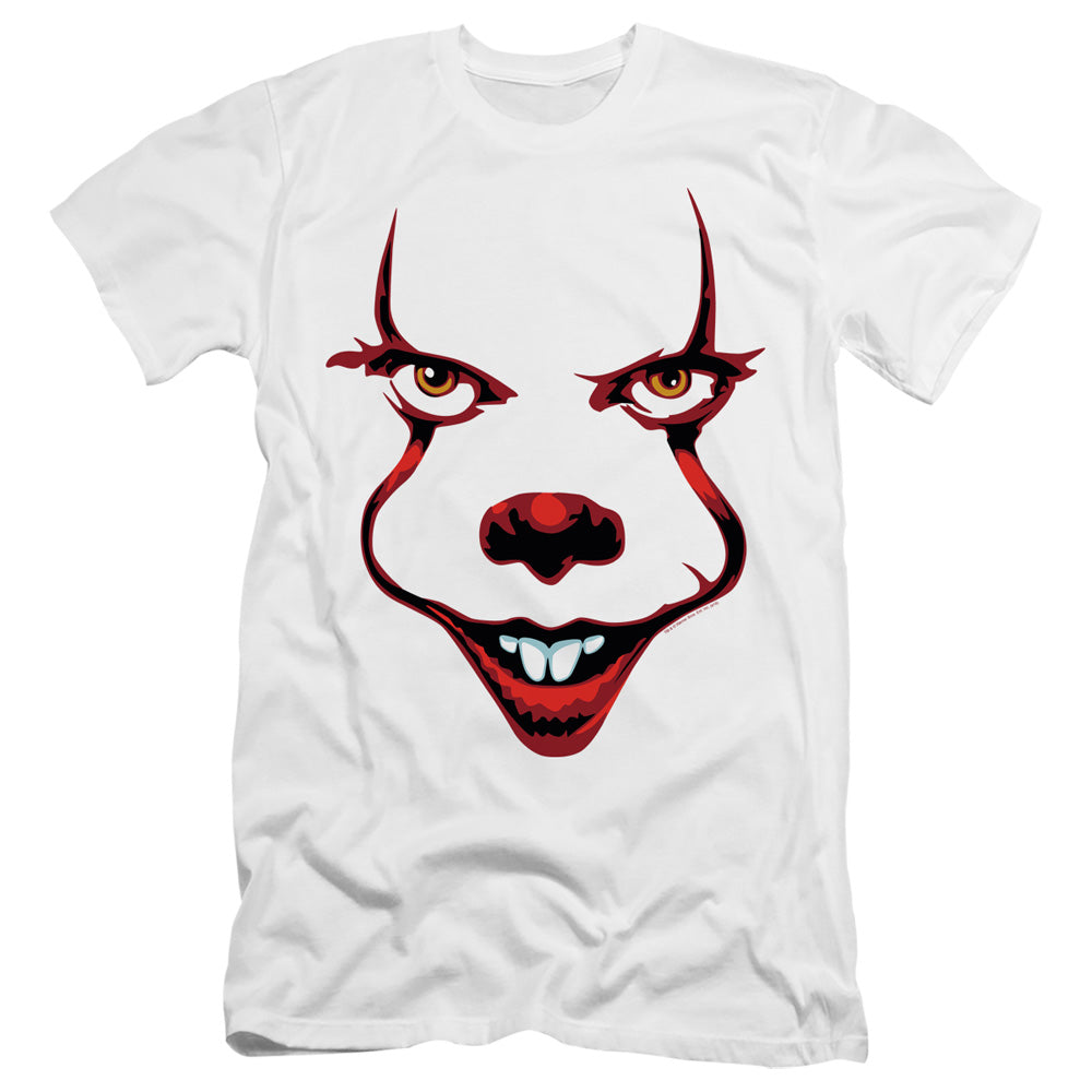AN OFFCIALLY LICENSED IT 2019 SMILE MEN'S PREMIUM SLIM FIT T-SHIRT WHITE