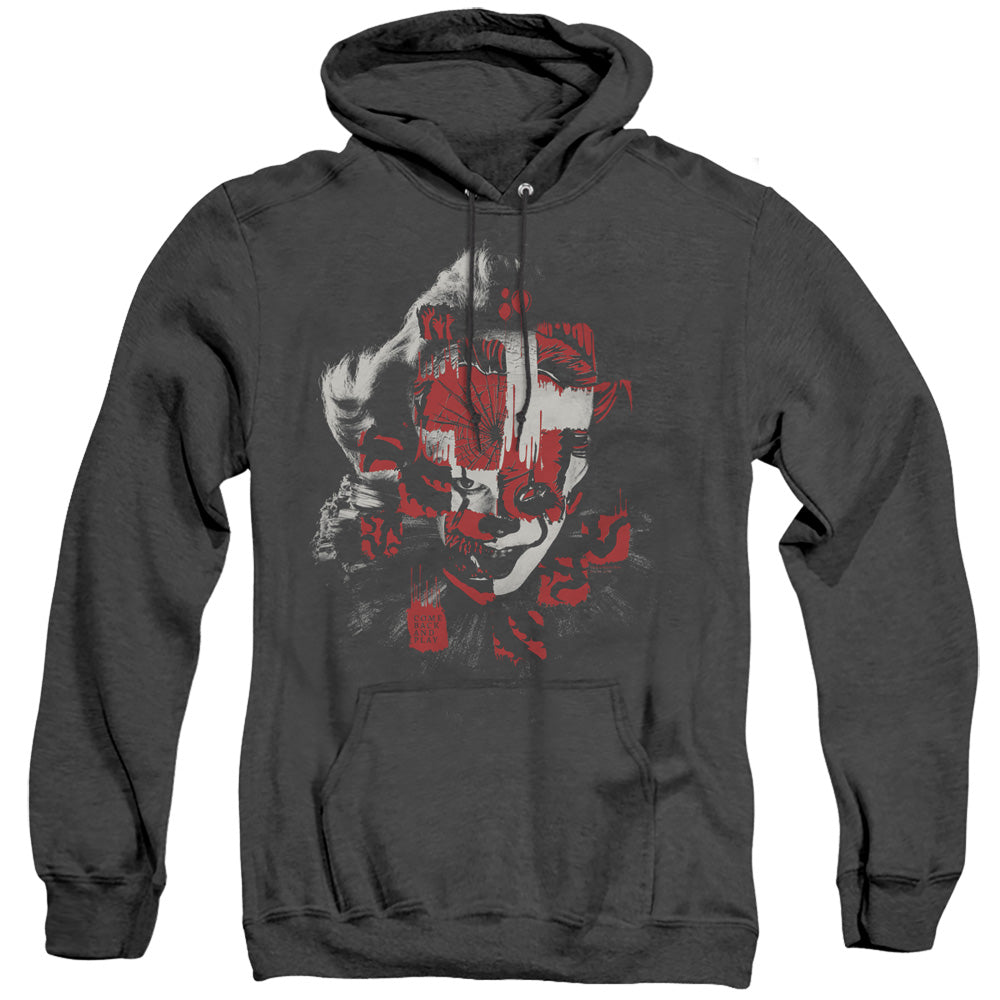AN OFFCIALLY LICENSED IT 2019 COME BACK ADULT UNISEX HEATHER PULLOVER HOODIE BLACK