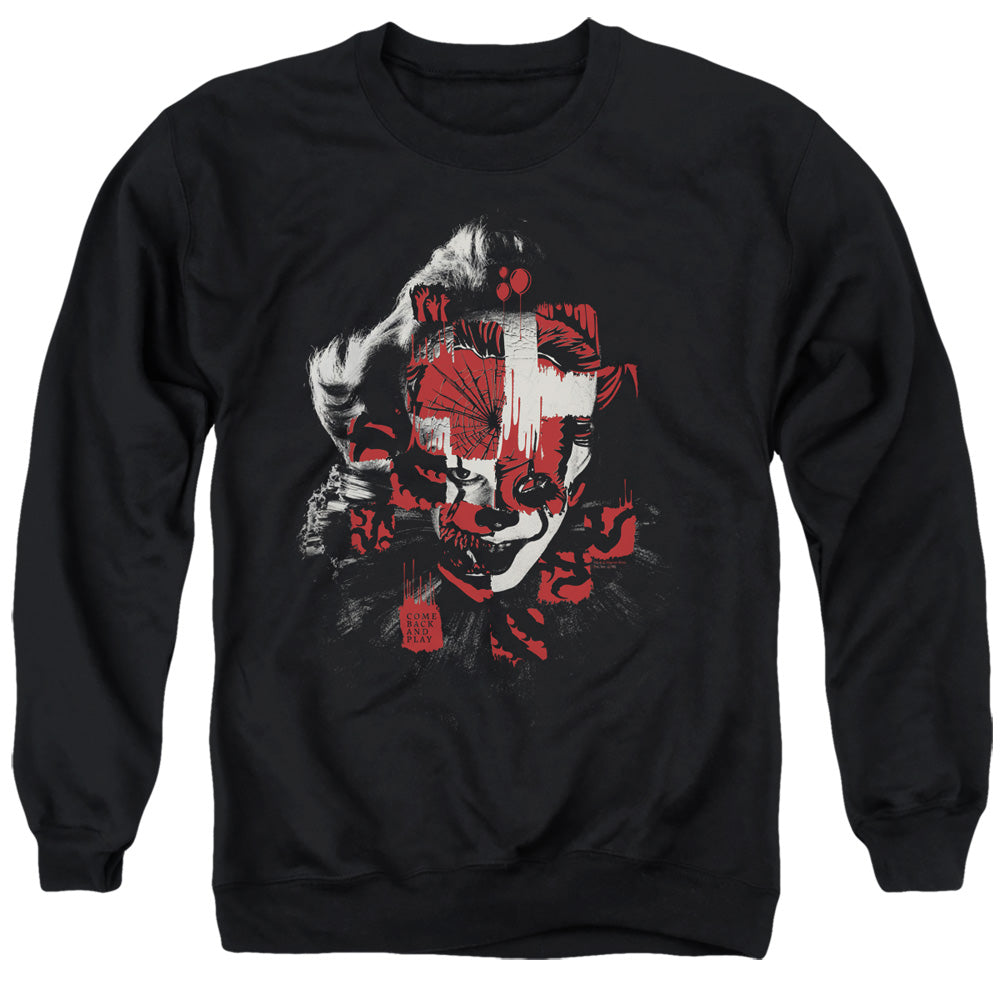 AN OFFCIALLY LICENSED IT 2019 COME BACK ADULT UNISEX CREWNECK SWEATSHIRT BLACK