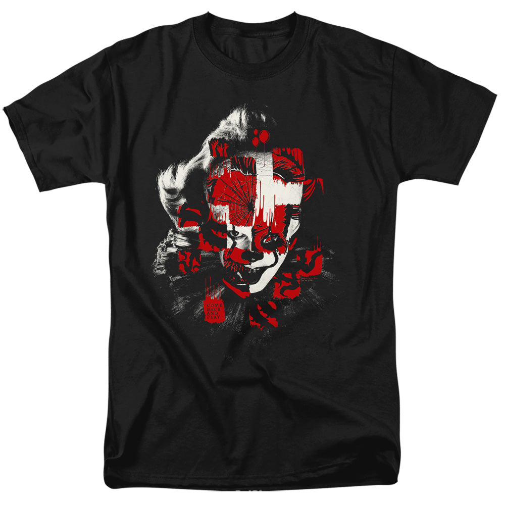 AN OFFCIALLY LICENSED IT 2019 COME BACK MEN'S REGULAR FIT T-SHIRT BLACK