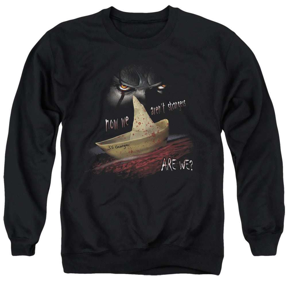 AN OFFCIALLY LICENSED IT 2017 NOW WE ARENT STRANGERS ADULT UNISEX CREWNECK SWEATSHIRT BLACK