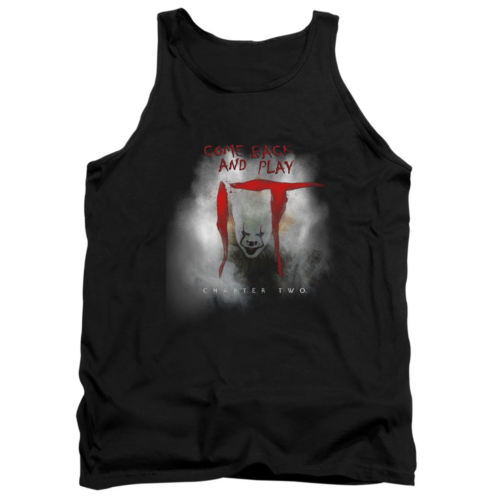 AN OFFCIALLY LICENSED IT 2019 COME BACK AND PLAY ADULT UNISEX TANK TOP BLACK