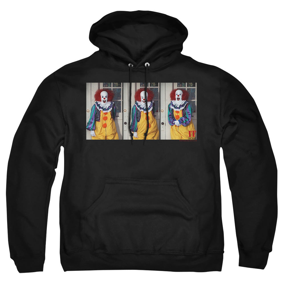 AN OFFCIALLY LICENSED IT 1990 JOKE ADULT UNISEX PULLOVER HOODIE BLACK
