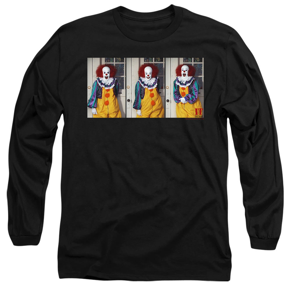 AN OFFCIALLY LICENSED IT 1990 JOKE MEN'S LONG SLEEVE T-SHIRT BLACK