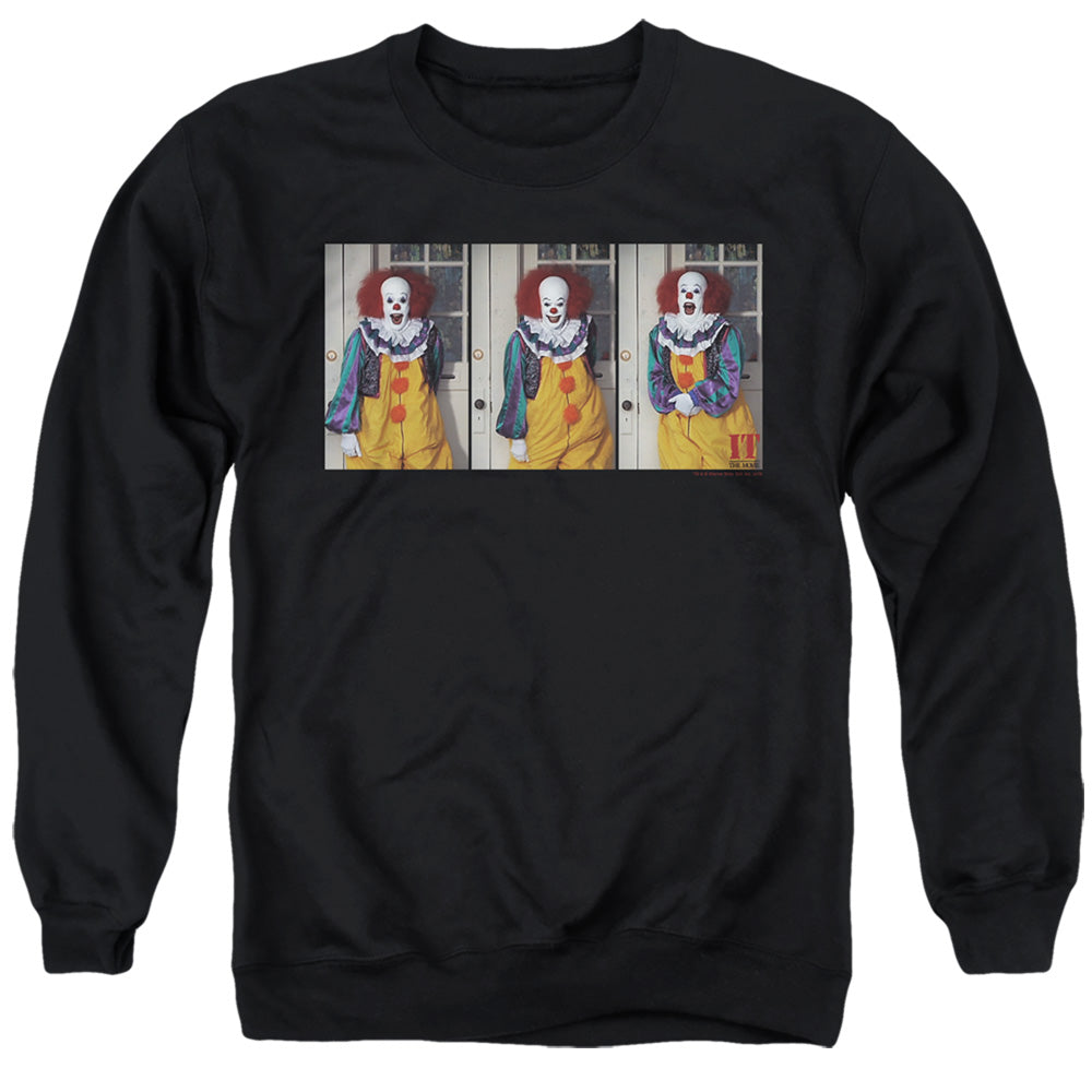 AN OFFCIALLY LICENSED IT 1990 JOKE ADULT UNISEX CREWNECK SWEATSHIRT BLACK