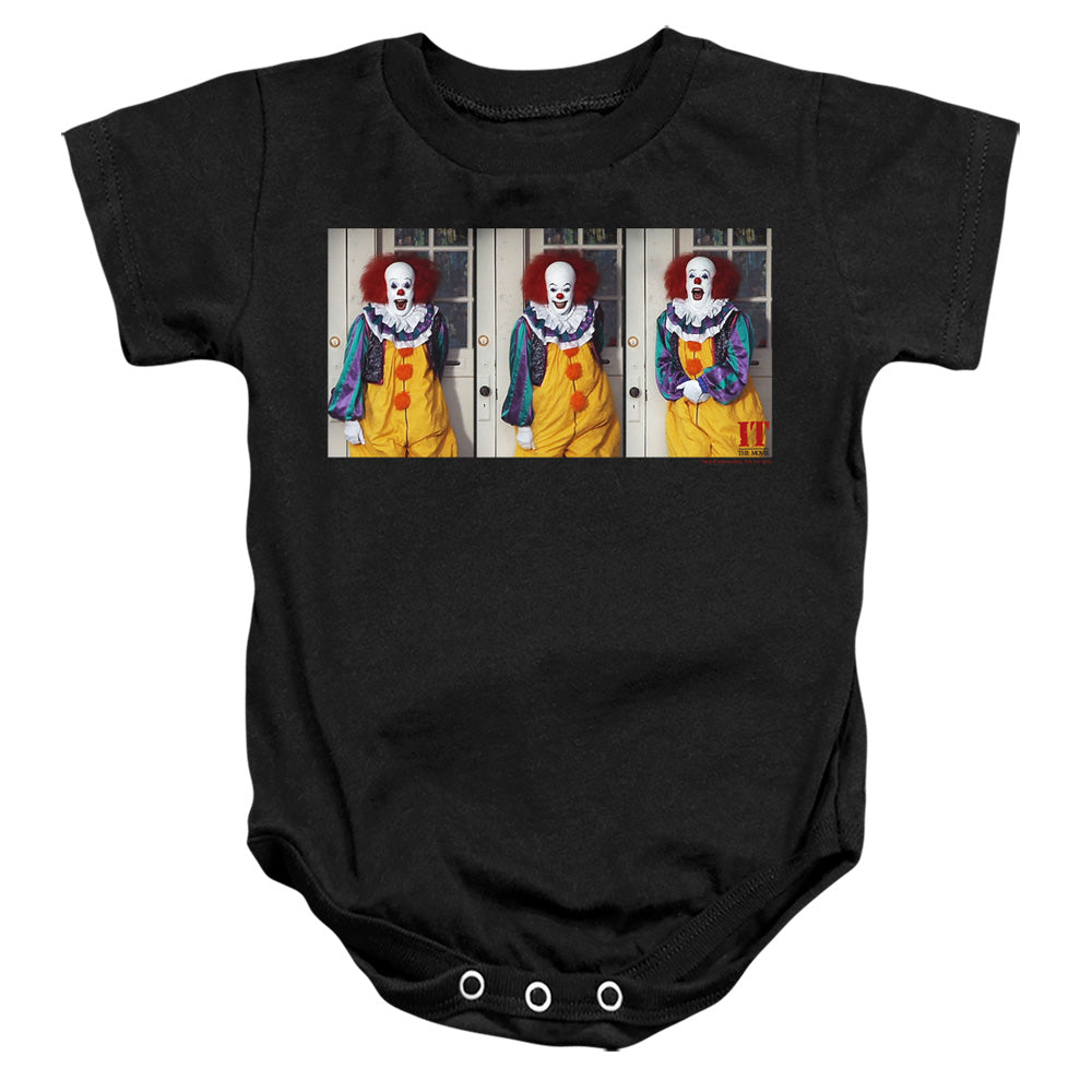 AN OFFCIALLY LICENSED IT 1990 JOKE BABY BODYSUIT BLACK