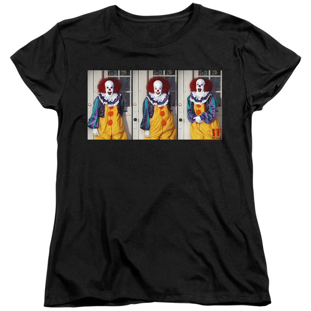 AN OFFCIALLY LICENSED IT 1990 JOKE WOMEN'S REGULAR FIT T-SHIRT BLACK