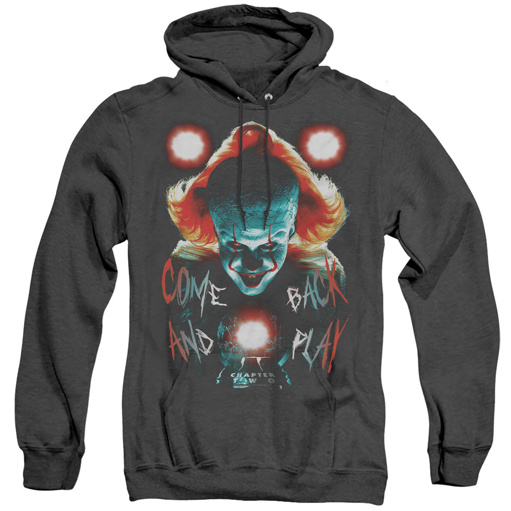 AN OFFCIALLY LICENSED IT 2017 DEAD LIGHTS ADULT UNISEX HEATHER PULLOVER HOODIE BLACK