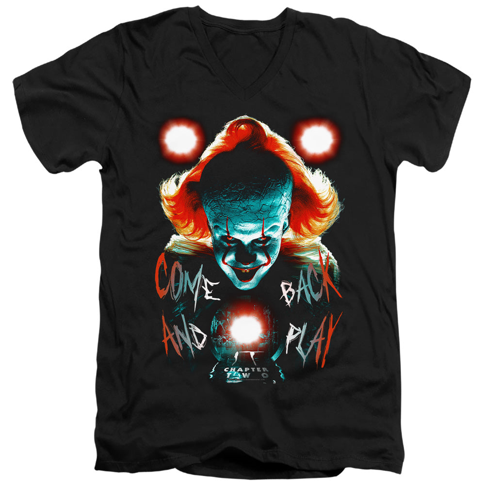AN OFFCIALLY LICENSED IT 2017 DEAD LIGHTS MEN'S V-NECK T-SHIRT BLACK