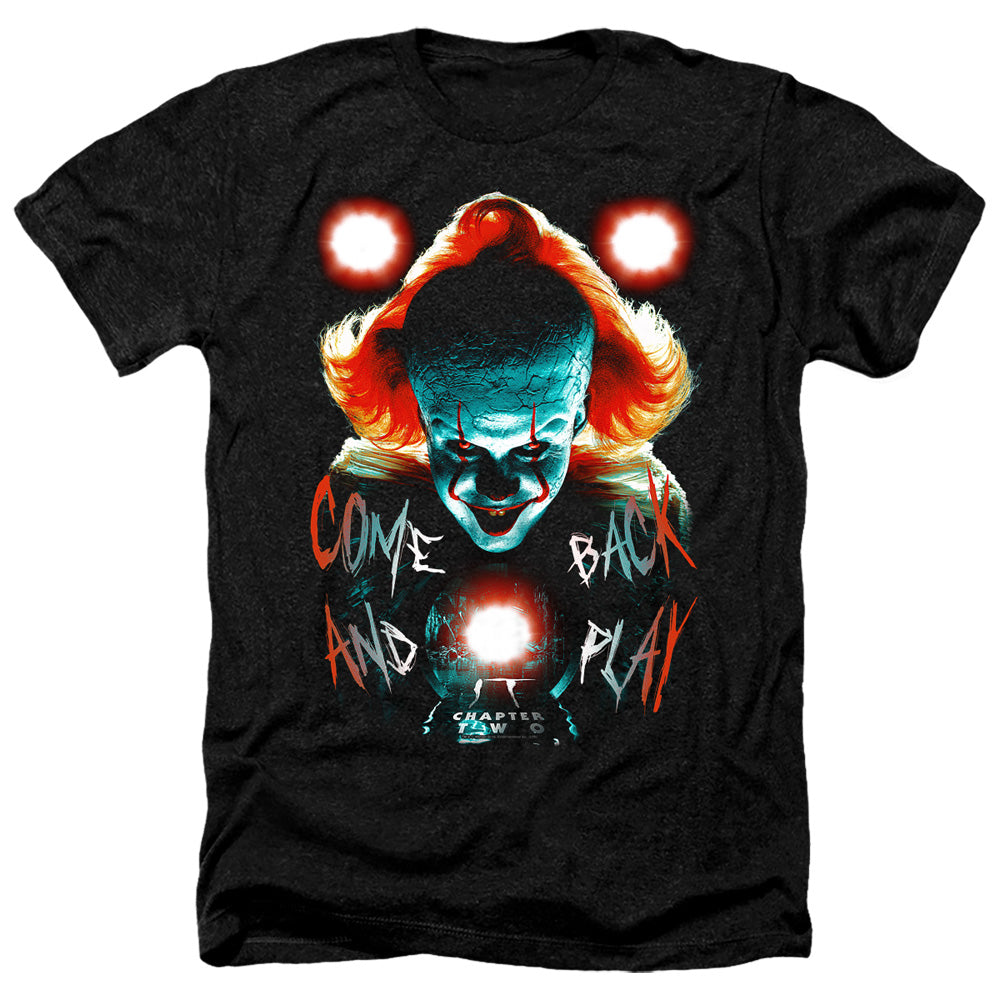 AN OFFCIALLY LICENSED IT 2017 DEAD LIGHTS MEN'S HEATHER T-SHIRT CHARCOAL
