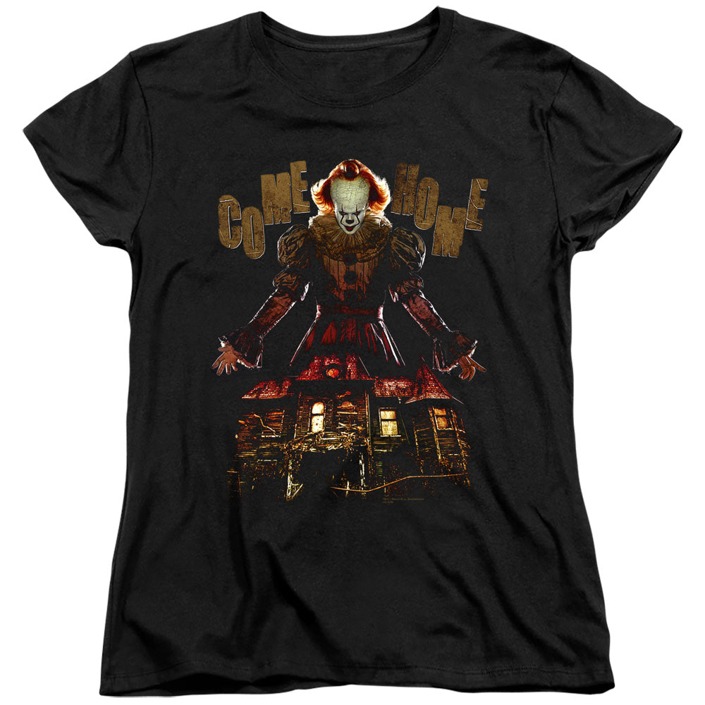 AN OFFCIALLY LICENSED IT 2019 COME HOME WOMEN'S REGULAR FIT T-SHIRT BLACK