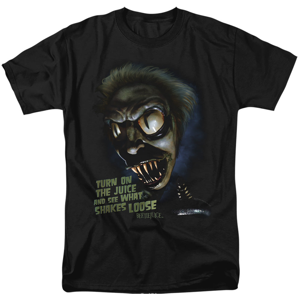 AN OFFCIALLY LICENSED BEETLEJUICE CHUCKS DAUGHTER MEN'S REGULAR FIT T-SHIRT BLACK