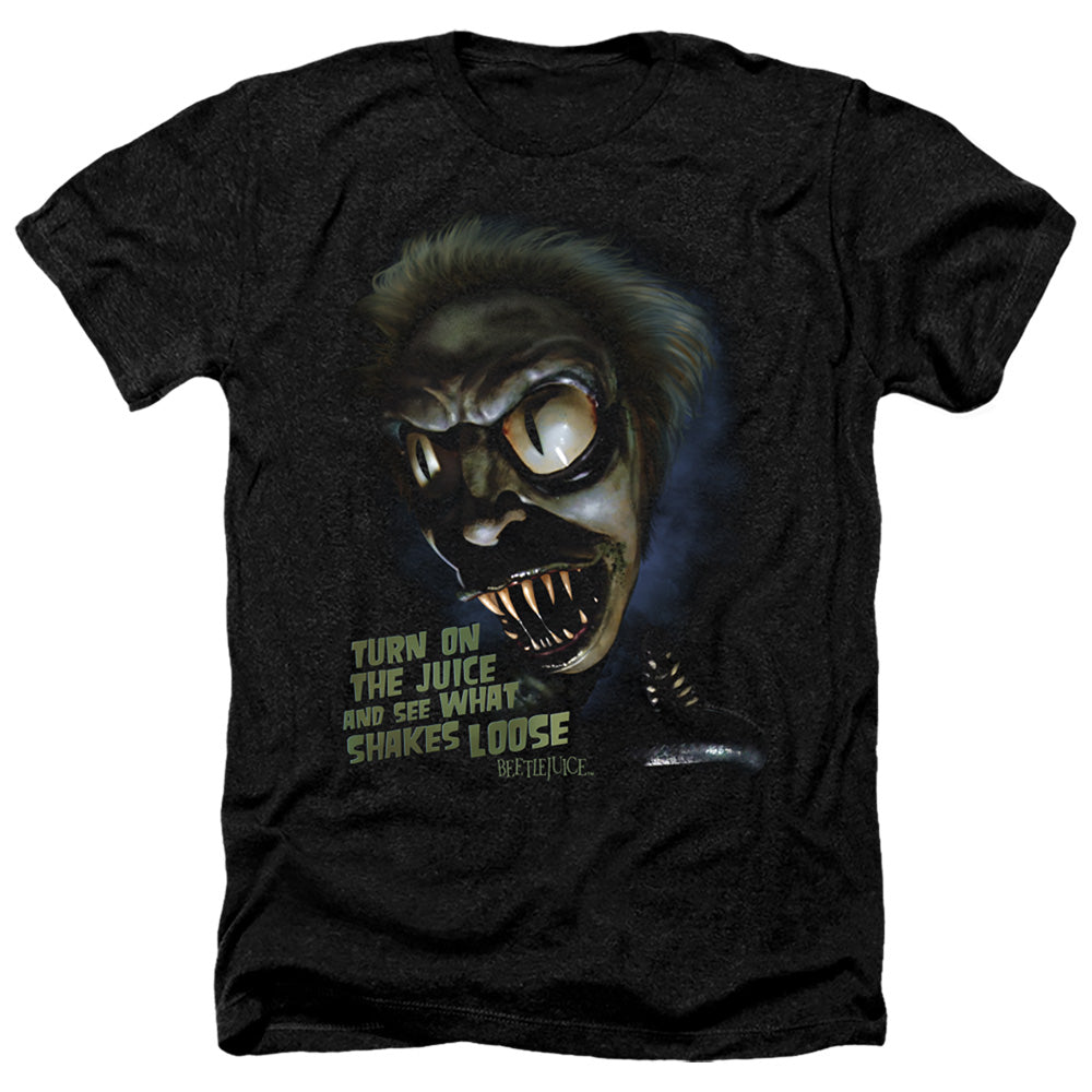 AN OFFCIALLY LICENSED BEETLEJUICE CHUCKS DAUGHTER MEN'S HEATHER T-SHIRT CHARCOAL