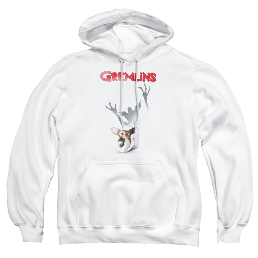 AN OFFCIALLY LICENSED GREMLINS SHADOW ADULT UNISEX PULLOVER HOODIE WHITE