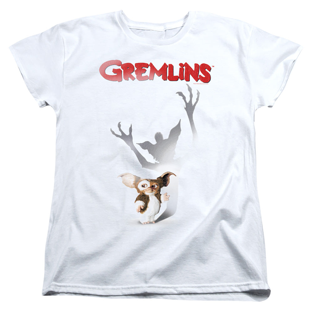 AN OFFCIALLY LICENSED GREMLINS SHADOW WOMEN'S REGULAR FIT T-SHIRT WHITE
