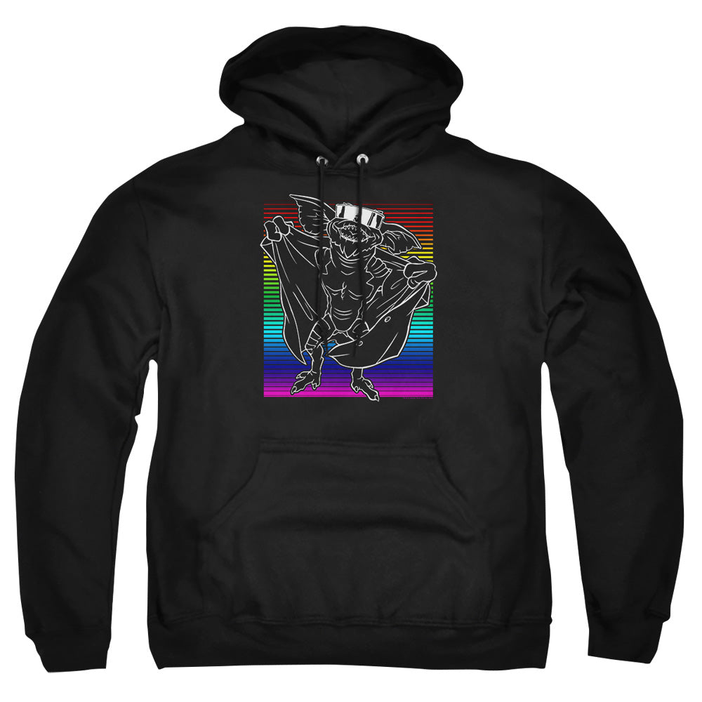 AN OFFCIALLY LICENSED GREMLINS COOL GRADIENT ADULT UNISEX PULLOVER HOODIE BLACK