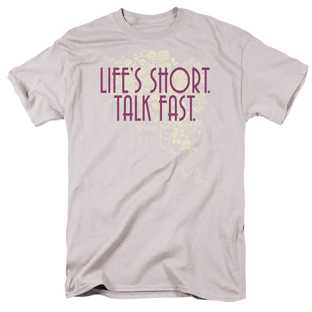 AN OFFCIALLY LICENSED GILMORE GIRLS LIFES SHORT MEN'S REGULAR FIT T-SHIRT SILVER