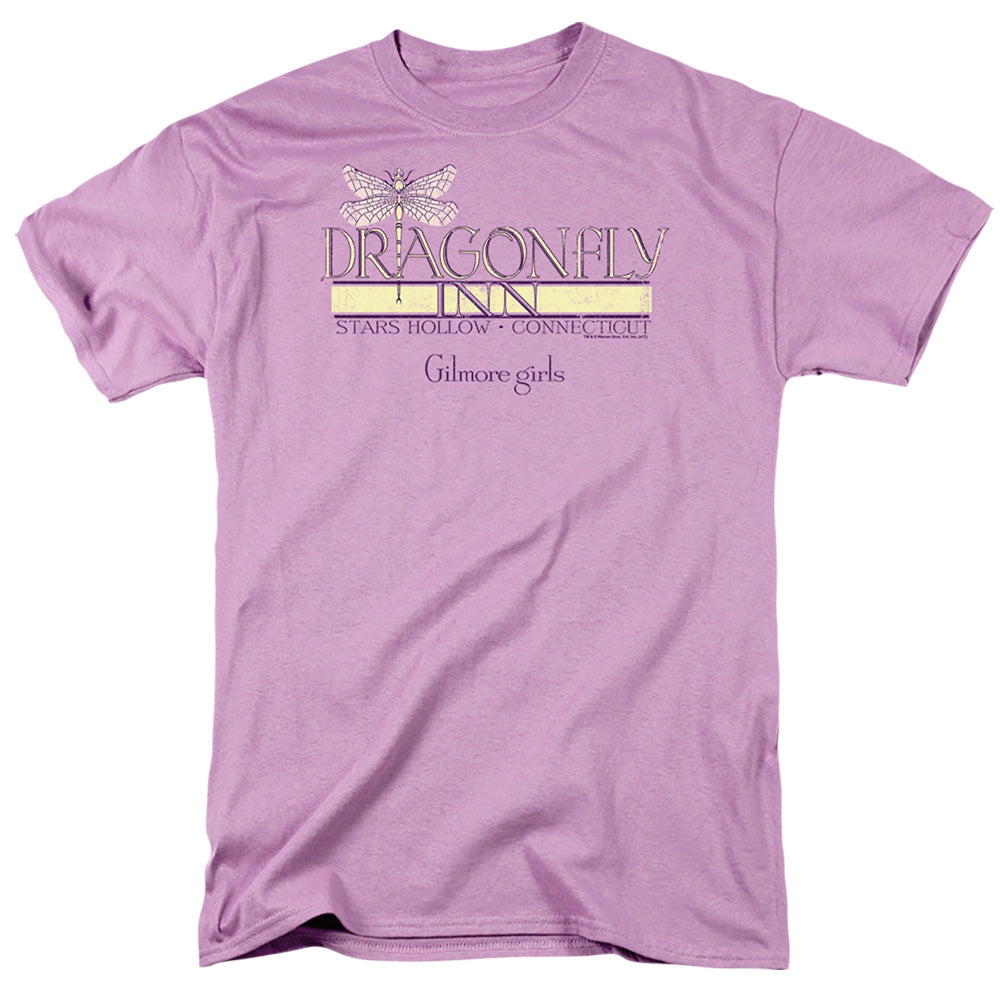 AN OFFCIALLY LICENSED GILMORE GIRLS DRAGONFLY INN 2 MEN'S REGULAR FIT T-SHIRT LIGHT BLUE