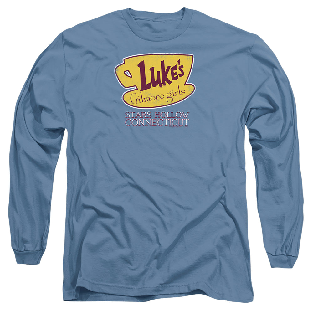 AN OFFCIALLY LICENSED GILMORE GIRLS LUKES CONNECTICUT MEN'S LONG SLEEVE T-SHIRT CAROLINA BLUE