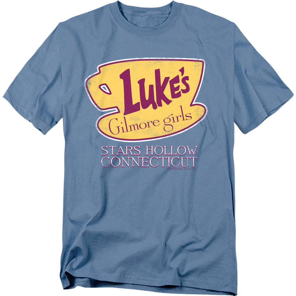 AN OFFCIALLY LICENSED GILMORE GIRLS LUKES CONNECTICUT MEN'S REGULAR FIT T-SHIRT CAROLINA BLUE